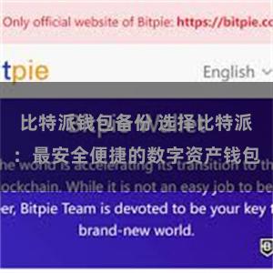 比特派钱包备份 选择比特派：最安全便捷的数字资产钱包