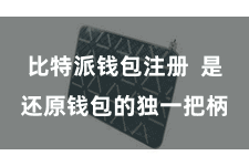 比特派钱包注册  是还原钱包的独一把柄